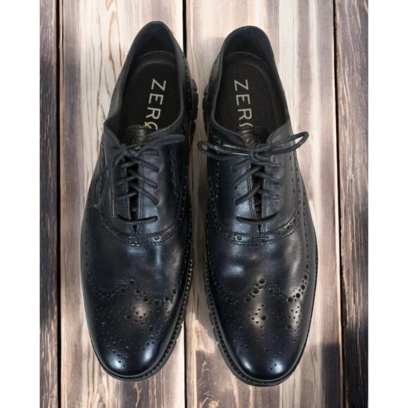 Cole Haan ZeroGrand Black Leather Wingtip Oxford Dress Shoes C20719 Mens Size 13 main image 9